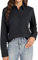 J.VER Black Shirt Womens Plain Long Sleeve Regual Fit Dress Shirts Button Down Solid Casual Work Office Executive Ladies Blouse S