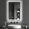 HOMCOM 500 x 700 mm Bluetooth LED Bathroom Mirror, Illuminated Backlit Vanity Mirror with 3 Colours Dimmable, Clock, Anti-Fog, Memory Function, Touch Sensor, IP44