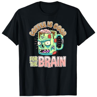 Mug zombie pour amateur de café drôle Brain Boost Caféine Blague T-Shirt
