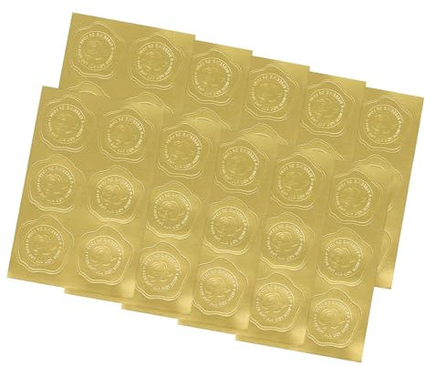 60 PCs Geprägter Seal Sticker Sticker Goldumschließung Robbenaufkleber Kleber Zertifikat Dichtungen Für Party Hochzeitseinladungen