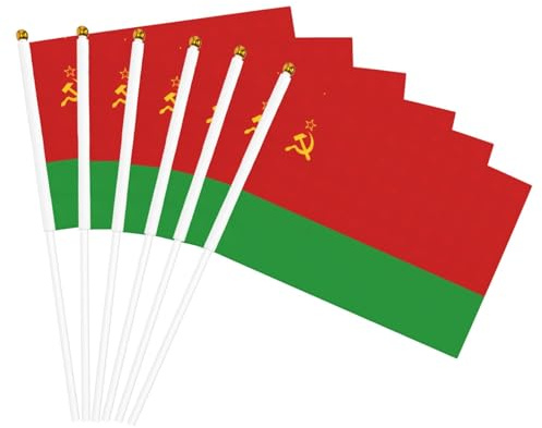 Weißrussland-Flagge, doppelseitig, schwenkbar, lebendige Farben, für Sportturniere und Spiele
