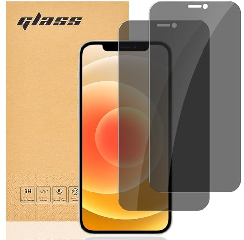 gueche Sichtschutz Full Screen für iPhone 12 mini Zoll, Anti-Spy Panzer Schutz Glas Folie Schutzfolie, Kante zu Kante Displayschutz Hat Keinen Einfluss auf die Hülle, 2 Stück