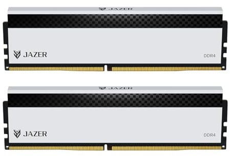 JAZER DDR4 RAM 32GB (2x16GB) 3200MHz CL18, XMP 2.0 Übertaktung, 1.35V UDIMM Desktop Speicher, Hochleistungs-Gaming Arbeitsspeicher