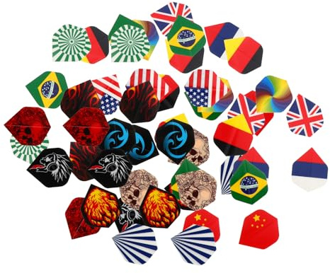 Mipcase 105 Stück Dart Flügel aus PVC mit 35 Verschiedenen Designs Praktische Nutzung und Lange Haltbarkeit für Sports Dartpfeile Zubehör
