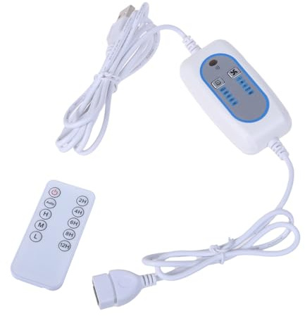 LiRRvb Fernbedienung mit 4 Geschwindigkeiten, 2-12 Stunden, Timing-Schaltkabel, Timing-Kabel für USB-Deckenventilator, betriebenes Lichtkabel mit Fernbedienung