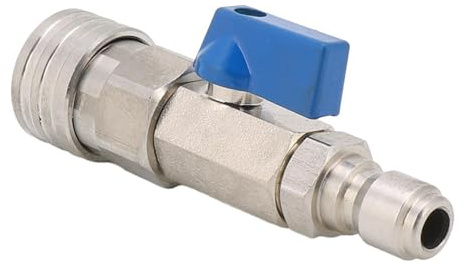Guangcailun Pressure Washer Fitting High Performance High Pressure Washer Hose With Reliable Shut Off Valve For Easy Cleaning Shut Off Valve For, Silver, 3 8in