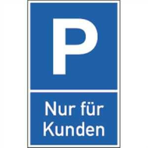 Schild Parkplatz Nur für Kunden Alu 40 x 25cm (Parkplatzschild) praxisbewährt, wetterfest