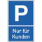 Schild Parkplatz Nur für Kunden Alu 40 x 25cm (Parkplatzschild) praxisbewährt, wetterfest