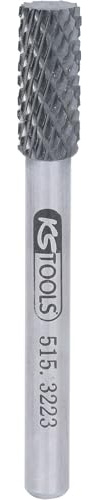 KS Tools 515.3223 HM Zylinder-Frässtift Form A ohne Stirnverzahnung, 8mm