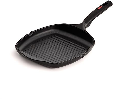 Valira Origen Gas-Vitro Grill, Aluminio Fundido, Negro, 26 cm