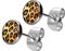 FILANGO 1 Paar Chirurgenstahl Ohrstecker Schmuck LEOPARD braun