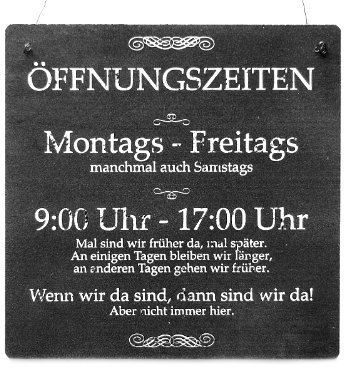 Interluxe XL Shabby Vintage Schild Türschild ÖFFNUNGSZEITEN Laden Firma Salon Schild mit witzigem Spruch Geschäftseröffnung