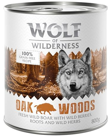 Wolf of Wilderness Adult - Single Protein 6 x 800 g | Oak Woods - Wildschwein | Nassfutter Hund