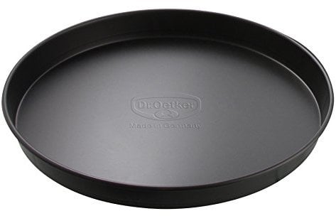 Dr.Oetker - Bandeja para pizza/horno Tradition Ø30 cm en color negro, acero, 30 x 30 x 5 cm