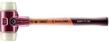 Simplex Schonhammer, Nylon; mit Tempergussgehäuse und hochwertigem Holzstiel | D=50 mm | 3008.050