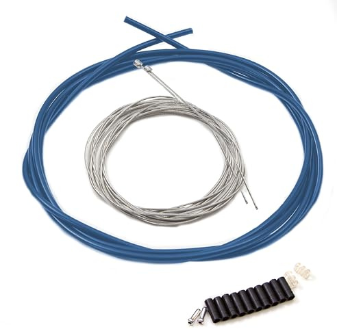 Clarks Universal S/S Front and Rear Gear Cable Kit W/ Sp4 Blue Outer Casing