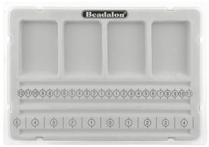 Beadalon Bracelet Bead Boards for Jewelry Making – Flocked, Anti-Roll Bead Tray with Cover – Ideal Jewelry Design Tool for Crafters, DIYers, Bracelet Making – Measurements in Inches & cm