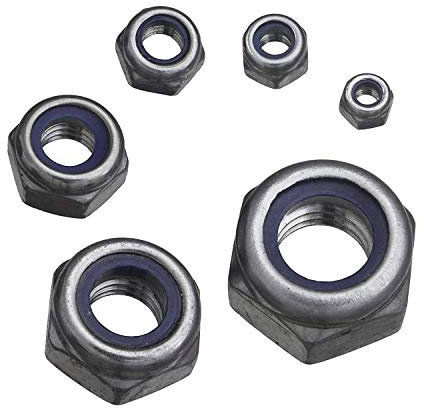 100 Stück Sicherungsmuttern M10 DIN 985 V2A Edelstahl Klemmmuttern Stoppmuttern Muttern