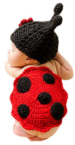 DELEY Neugeborene Baby Häkel Marienkäfer Kostüme Fotografie 0-6 Monate