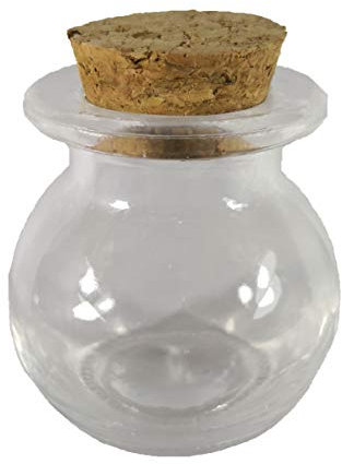 Bomboniere Barattoli in Vetro e Tappo in Sughero 50 pz (Tondo 5 cm (50 pz))