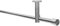 Gardinenstangen-Set, Ø 16 mm, geeignet zur Deckenbefestigung oder Wandbefestigung, 1-läufig Metall EDELSTAHL-OPTIK, 80 cm
