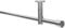 Gardinenstangen-Set, Ø 16 mm, geeignet zur Deckenbefestigung oder Wandbefestigung, 1-läufig Metall EDELSTAHL-OPTIK, 120 cm