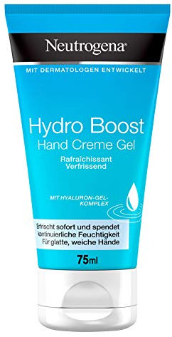 Neutrogena Hydro Boost Hand Creme Gel, erfrischendes & sofort einziehendes Handcreme Gel mit Hyaluronsäure (3 x 75 ml)
