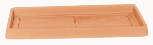 ARCA Piatto Rettangolare per Vaso Rettangolare 100x41 Linea Anticotto Colore impruneta