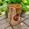 Wurzelholz Beistelltisch SALAVAN - 42cm massiver Teak Hocker, geeignet als Podest, Blumenständer oder Nachttisch für Wohnzimmer, Flur, Diele, Schlafzimmer oder auch Wintergarten