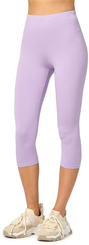 Merry Style Damen Leggings 3/4 Capri Leggings aus Viskose MS10-144 (Hellviolett, S)