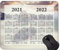 Buntes Jahr 2021-2022 Kalender-Maus-Pad, Seestück mit Felsen in Ozean-Mauspads