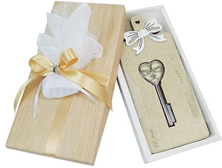 Gastgeschenk für Hochzeit, Jahrestag, Herz, Schlüssel, Korkenzieher, Schachtel