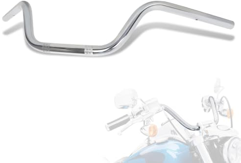 Hokuotolite 22 mm Lenker mit hoher Taille, für Motorrad, Cruiser, Fahrrad, passend für Harley, Honda, Yamaha, Suzuki, Kawasaki, Triumph, Chrom