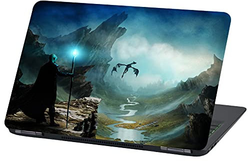 Film Universel pour Ordinateur Portable Design Cover Housse de Protection Autocollant en Vinyle Skin Sticker adhésif (17″, LP61 Dragon)
