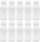 Scicalife 12 Unidades de Botellas de Jugo de Plástico Vacías con Tapa 200ML de Ancha Tarros de Yogur Transparente Beber Botellas de Leche Mermelada Recipiente de Gelatina para Miel