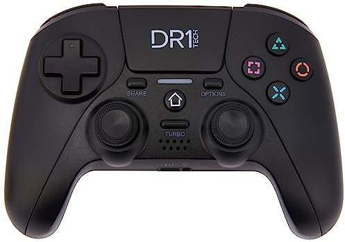 DR1TECH Controlador inalámbrico Shock Pad para PS4/PS4 Pro (PS5), PC/WIN, iOS, Nero