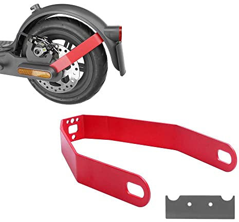 Flycoo Universal Metall Hintere Schutzblech-Halterung Heckfenderhalterung für Xiaomi M365/ Pro/Pro 2/ 1S/ Essential für MI 3 Elektroroller Metallersatzteil für 8,5 Zoll oder 10 Zoll Roller (rot)