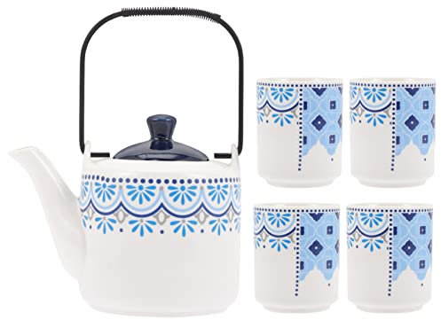 1 Jeu Ensemble De Thé De Faisceau De Poignée Machine à Thé En Vrac Thé Traditionnel Kit De Thé Kung-fu Chinois Théière à Café Turc Faire Du Thé Récipient Manuel Céramique