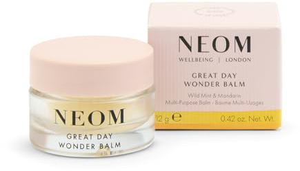 NEOM - Great Day Wonder Balm, 12g | Smoothing Moisture for Lips & Dry Skin | Wild Mint & Mandarin | Scent To Make You Happy