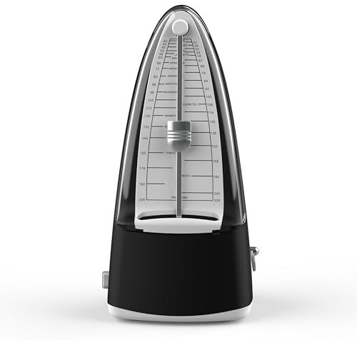 AUPHY Mechanisches Metronom, Einfache Form, Genauer Takt, Klarer Klang, mit Akzentglocke, geeignet für Klavier, Geige, Ukulele, etc