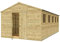 Project Timber 20 x 10 Pressure Treated Modular Hobbyist Tall Apex Wooden Garden Shed - Featuring Tongue & Groove Shiplap Cladding, Windowed Design, and Double Door Access