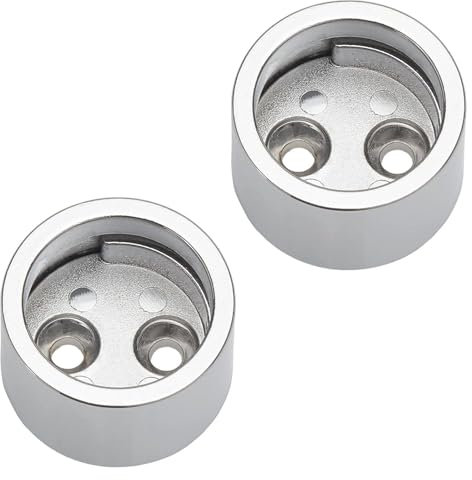 1 Paar (2 Stück) Schrankstangenlager zylindrisch verchromt für runde Schrankstangen mit Ø 25 mm Schrankrohrlager Kleiderstangenträger Schrankstangenträger von SOTECH