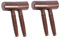 bricoleva.it Cerniere Anuba per porte e finestre in legno, Set composto da 2 Maschio e 2 Femmina - Cerniere a 2 gambi - Kit 2 Cerniere Anuba in Diversi Colori e Dimensioni (14 mm, Bronzato)