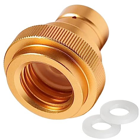 Starnearby CO2 Adapter für Sodawasser, Kompatibel mit SodaStream Wassersprudler Duo/Terra/Art Quick Connect CO2 Flasche mit TR21-4 Außengewinde,CO2 Adapter Zubehör(Gold)