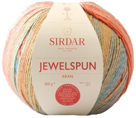 Sirdar Jewelspun Aran, Citrine Sunrise (849), 200g