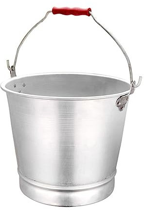 BESTonZON Seau à Lait Aluminium Renforcé Conteneur Portable pour Eau It Seau Polyvalent pour Maison Ferme