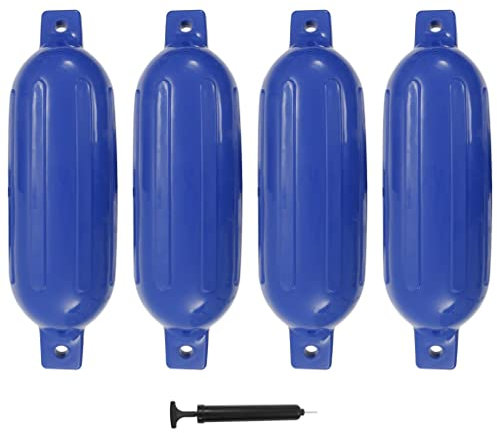 WELLIKEA Bootsfender 4 STK. Blau 58,5 x 16,5 cm PVC