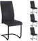 CARO-Möbel Esszimmerstuhl Loano schwarz 4er-Set, mit Schwinggestell aus Metall, Sitzschale gepolstert und mit Kunstleder bezogen in schwarz, Schwingstuhl