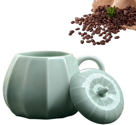 Youding Taza con forma de calabaza de Acción de Gracias | Tazas de café y té de Halloween | Tazas de café de cerámica con tapa y asa para Halloween, Acción de Gracias