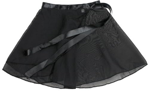 KSJEHW Gonnellino a Portafoglio da Balletto Gonnellino a Portafoglio da Danza in Chiffon Regolabile per Ragazze Donne(Nero, S)